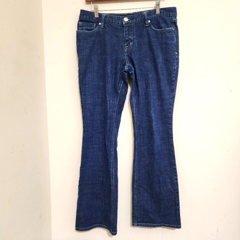 Mossimo Premium Denim Stretch Bootcut Jeans,‎ size 10, Dark Wash